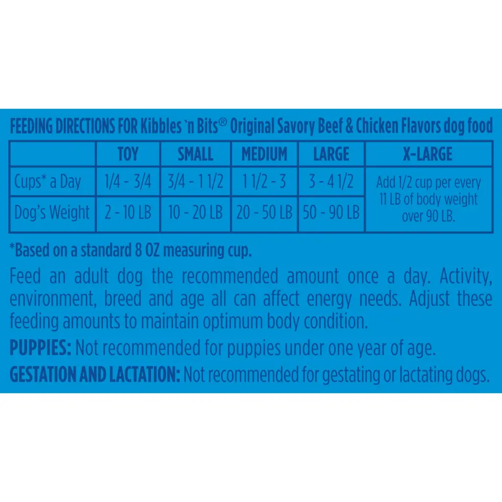 Kibbles and bits serving size store