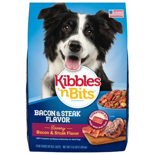 Kibbles'n Bits Bacon & Steak Flavor Dry Dog Food 3.5LB