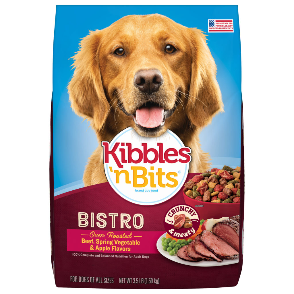 Kibbles'n Bits Bistro Beef Veg Apple Dry Dog Food 3.5LB