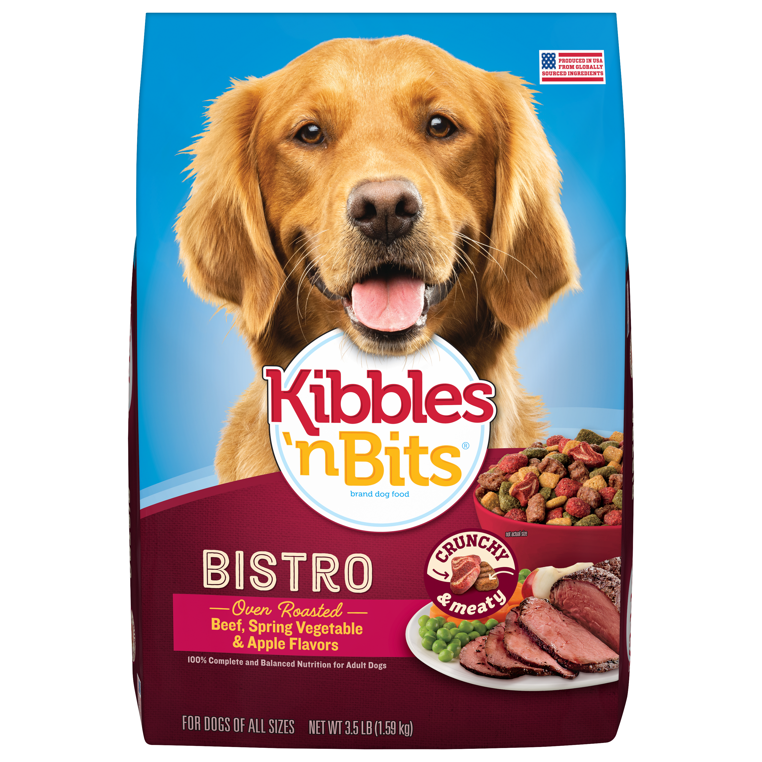 Kibbles 'n Bits Dog Food: Roasted Beef, Vegetable & Apple